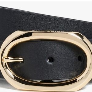 Anine Bing Gold Buckle Leather Belt NWT